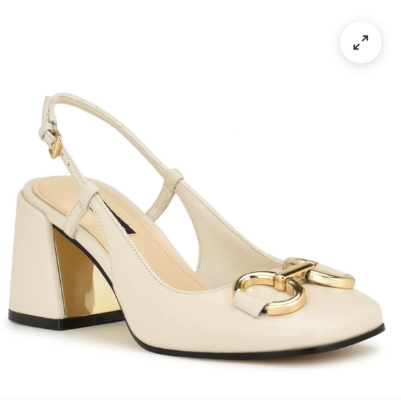 Cast Block Heel Slingback Pumps - Picture 2 of 9